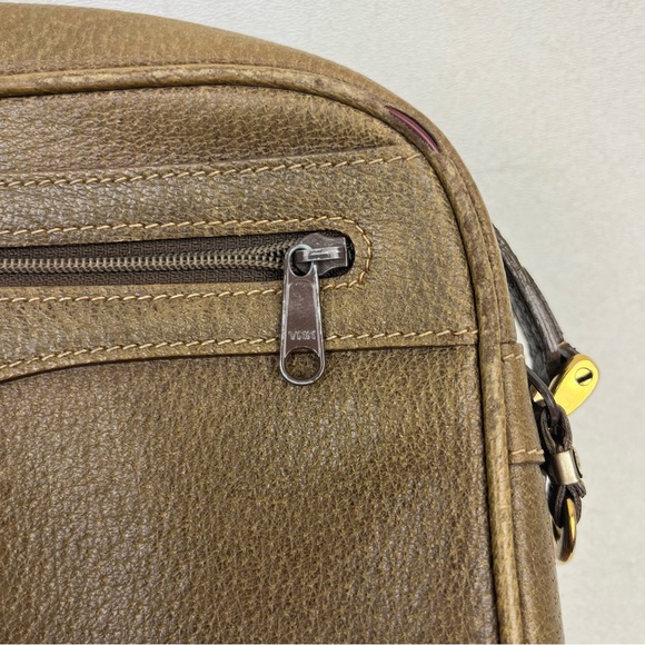 Gucci Vintage Ophidia Leather Web Green and Red Strip Textured Crossbody Handbag - Picture 7 of 15